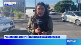 "Bloquons tout" : des manifestants rassemblés près de l'entreprise Eurolinks à Marseille