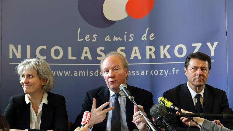 Nadine Morano, Brice Hortefeux et Christian Estrosi, lors d'une réunion de l'association des Amis de Nicolas Sarkozy, mercredi à Paris. Les fidèles de l'ancien président ont esquissé mercredi les voies d'un retour de ce dernier lors d'un colloque sur les