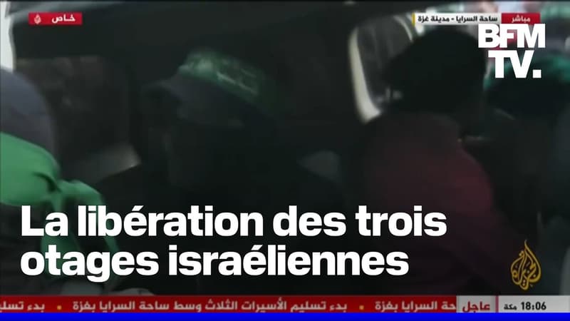 Les premières images de la libération des otages israéliennes par le Hamas