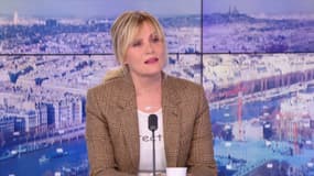 Emmanuelle Seigner le 25 octobre sur le plateau de BFMTV