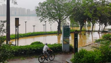 Une zone inondée dans le sud de la Chine, le 21 avril 2024