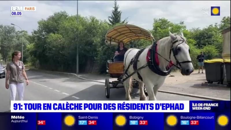 Brétigny-sur-Orge: une maison de retraite propose des sorties en calèche à ses résidents