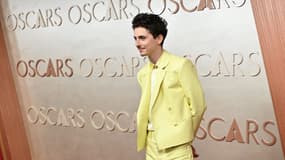 Timothée Chalamet le 2 mars 2025 sur le tapis rouge des Oscars