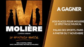 A gagner : vos places pour le spectacle musical Molière en catégorie 1