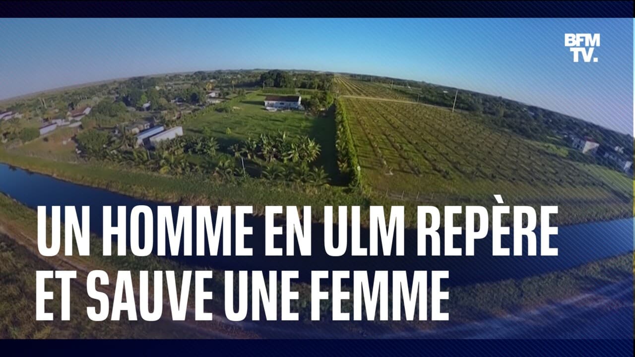 En Floride, cet homme en ULM repère une femme piégée sur une voiture