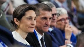 Amélie Oudéa-Castéra avec Jean-Pierre Siutat, président de la FFBB