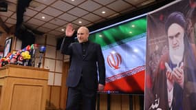 Le président du Parlement iranien, le conservateur Mohammad Bagher Ghalibaf, le 3 juin 2024 à Téhéran (Iran).