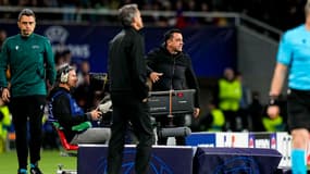 Xavi lors de Barça-PSG le 17 avril 2024