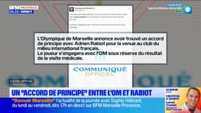 OM: un "accord de principe" entre le club marseillais et Adrien Rabiot