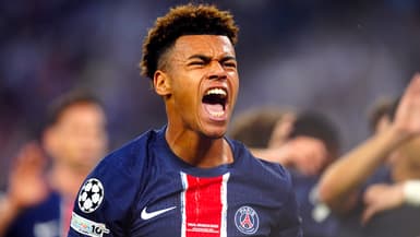 Désiré Doué lors de PSG-Inter en finale de la Ligue des champions, le 31 mai 2025 à Munich