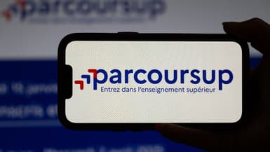 La plateforme d'orientation dans l'enseignement supérieur Parcoursup sur un smartphone le 15 janvier 2025 (photo d'illustration)