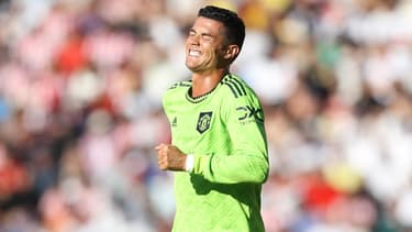 Cristiano Ronaldo lors de l'humiliation subie par Manchester United en J2, le 13 août 2022