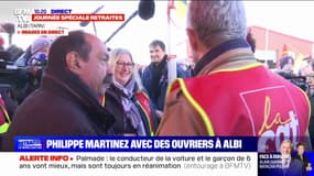 Retraites: Philippe Martinez (CGT) arrive à Albi, épicentre de la contestation pour cette 5e journée de mobilisation