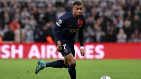 Kylian Mbappé lors de Newcastle-PSG, le 4 octobre 2023 en Ligue des champions