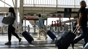 Gare de Lyon à Paris, le 6 juillet 2022, alors qu'un mouvement de grève touche la SNCF