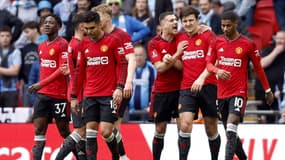 Les joueurs de Manchester United, à Londres le 21 avril 2024