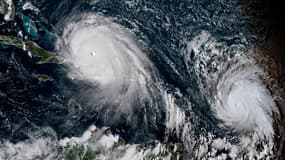 Paysage de Saint-Martin dévasté par Irma.
