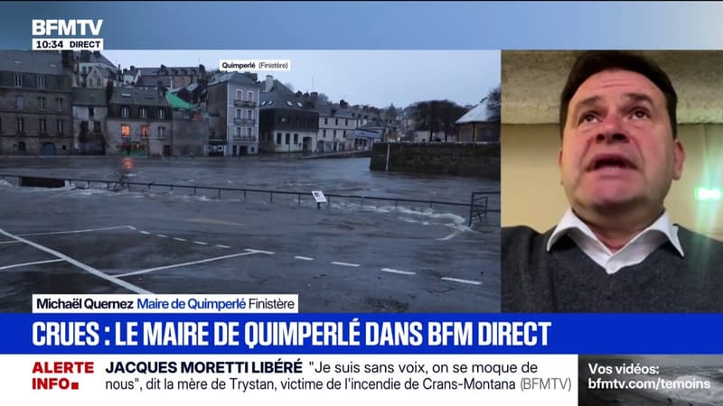 Tempête Ingrid en Bretagne: "14 personnes ont été évacuées", annonce le maire de Quimperlé