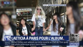 Laeticia Hallyday à Paris pour l'album posthume de Johnny