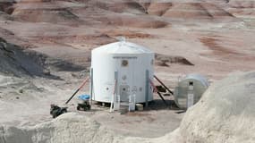La capsule Mars Research Station dans le désert de l'Utah, en 2005.