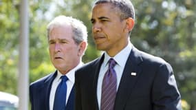 George W. Bush et Barack Obama, en 2013. 