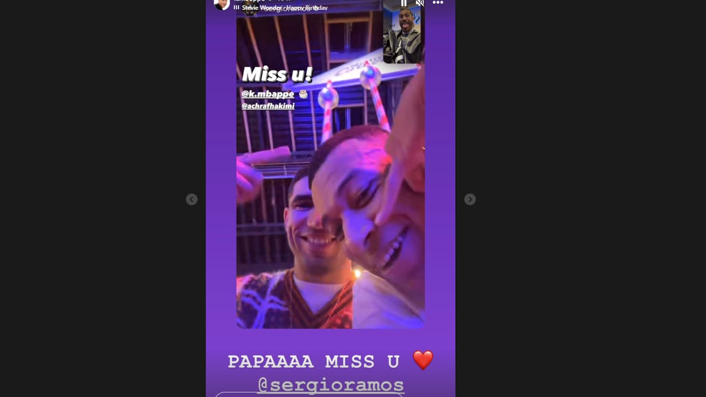"Vous me manquez!", l'appel de Sergio Ramos à Achraf Hakimi et Kylian Mbappé lors de sa fête d'anniversaire, le 21 décembre 2023