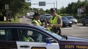 Des officiers de police le 6 juillet 2016 à Minneapolis, Minnesota, aux Etats-Unis. (Photo d'illustration)