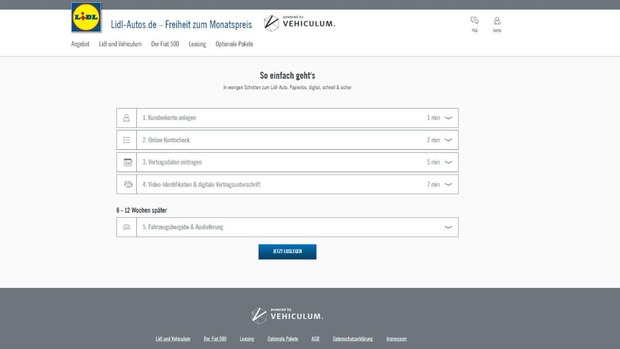 L'écran des étapes administratives propose de tout boucler en 15 minutes.