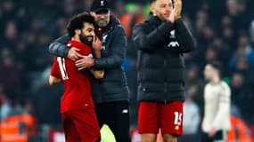 Mohamed Salah (à gauche) et Jürgen Klopp
