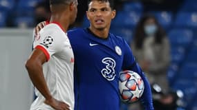 Thiago Silva et Fernando lors de Chelsea-Séville