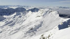 Vue générale des Alpes. Les corps de six alpinistes ont été découverts dimanche dans les Hautes-Alpes, à 2.700 mètres d'altitude, dans une brèche de la Plate des Agneaux, dans le massif des Ecrins. /Photo d'archives/REUTERS/Michaela Rehle