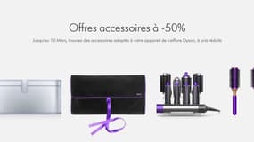 Dyson propose 50% de remise sur de nombreux accessoires Soin des Cheveux (offre limitée)