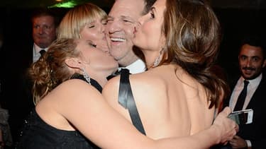 Harvey Weinstein entouré de Heidi Klum, Uma Thurman en 2014.