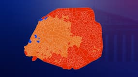 La carte des résultats des législatives à Paris par bureau de vote.