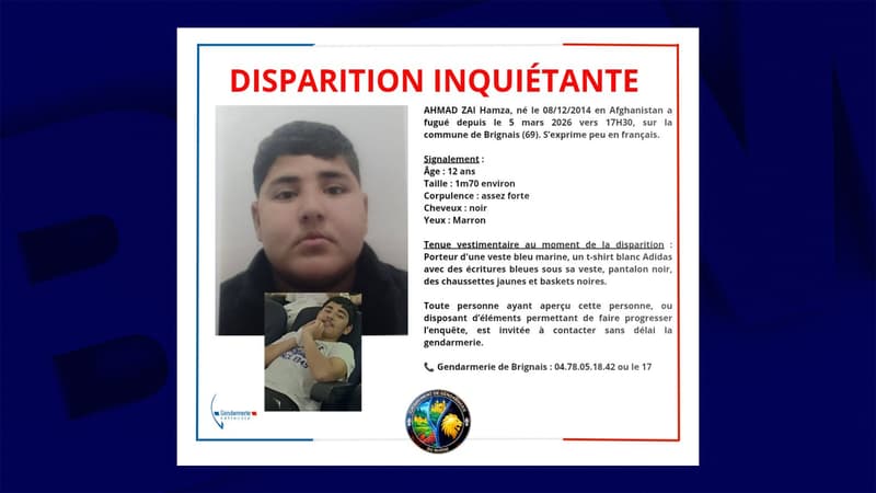 Disparition inquiétante d'un garçon de 12 ans dans le Rhône, un appel à témoins lancé par la gendarmerie