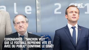 Coronavirus : "Macron veut que le football reprenne vite et avec du public" confirme Le Graët