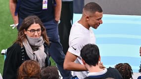Fayza Lamari et son fils Kylian Mbappé, le 10 décembre 2022