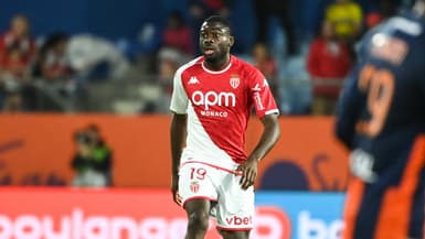 Youssouf Fofana avec Monaco en Ligue 1 contre Montpellier, le 12 mai 2024