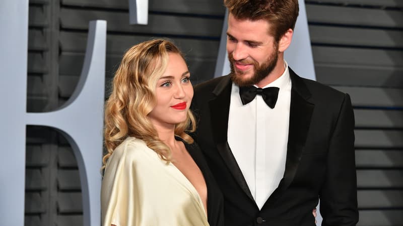 Miley Cyrus et Liam Hemsworth à Beverly Hills en mars 2018.