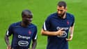 N'Golo Kanté et Karim Benzema en équipe de France