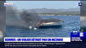 Bormes-les-Mimosas: un voilier détruit par un incendie