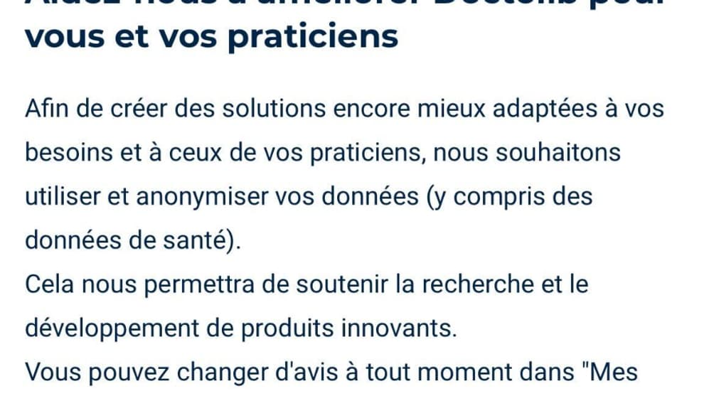 La notification de Doctolib.