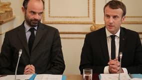 Edouard Philippe et Emmanuel Macron, à l'Elysée.