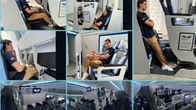 Sièges pour avion à deux niveaux imaginés par Chaise Longue