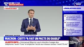Emmanuel Macron admet sa "responsabilité" de ne pas avoir "apporté des réponses assez rapides et radicales à des inquiétudes légitimes"