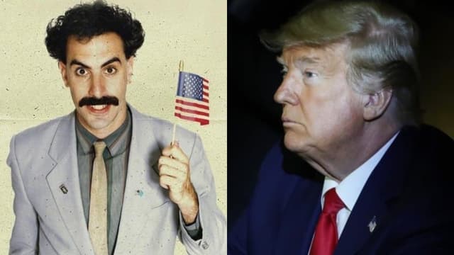 Sacha Baron Cohen dans le rôle de Borat - Donald Trump