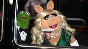 Kermit la Grenouille et Miss Piggy à Londres, en 2014
