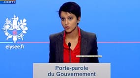 La porte-parole du gouvernement Najat Vallaud-Belkacem a qualifié "d'affligeant" le chaos qui continue de régner à l'UMP.