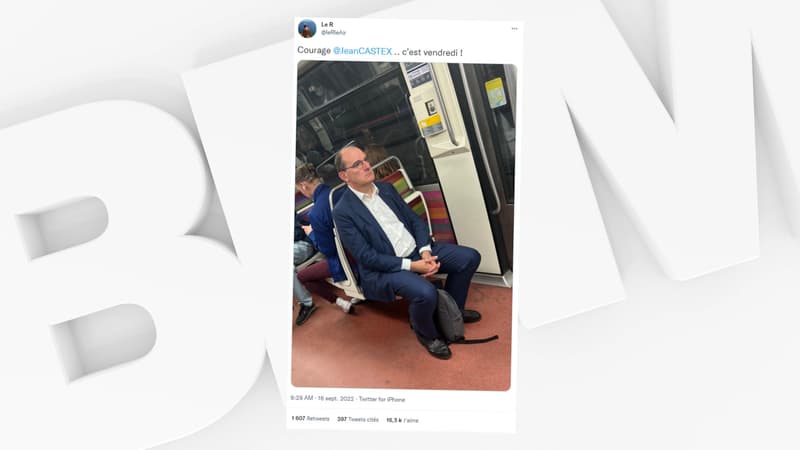 Une photographie de Jean Castex prenant le métro largement partagée sur les réseaux sociaux