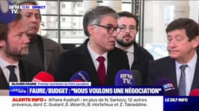 Consultations sur le budget: "Les échanges vont se prolonger", assure Olivier Faure (PS)